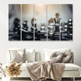 Game of Chess Stylish 5 Piece B Canvas Prints Wall Art Decor - Painting Canvas, Multi Panels