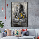Ganesha Abstract Painting Framed Art Prints Wall Decor - Painting Prints, Wall Art, Framed Picture