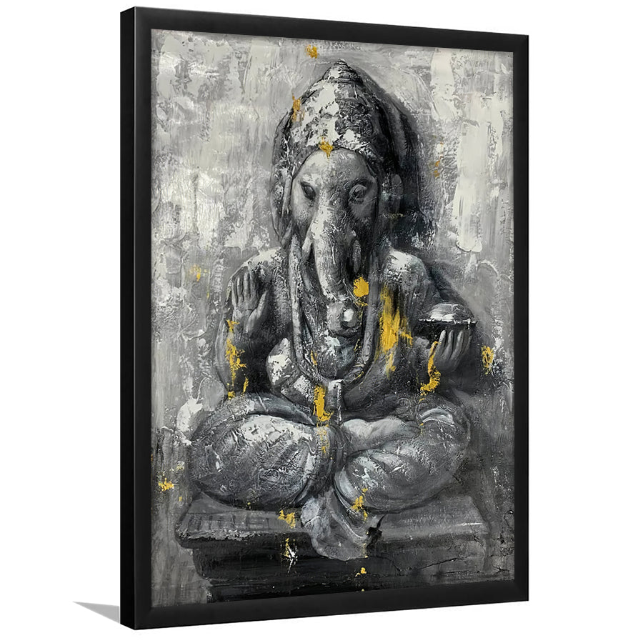 Ganesha Abstract Painting Framed Art Prints Wall Decor - Painting Prints, Wall Art, Framed Picture