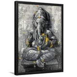Ganesha Abstract Painting Framed Art Prints Wall Decor - Painting Prints, Wall Art, Framed Picture