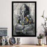 Ganesha Abstract Painting Framed Art Prints Wall Decor - Painting Prints, Wall Art, Framed Picture