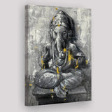 Ganesha Abstract Painting Canvas Prints Wall Art - Painting Canvas, Art Prints, Wall Decor