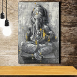 Ganesha Abstract Painting Canvas Prints Wall Art - Painting Canvas, Art Prints, Wall Decor