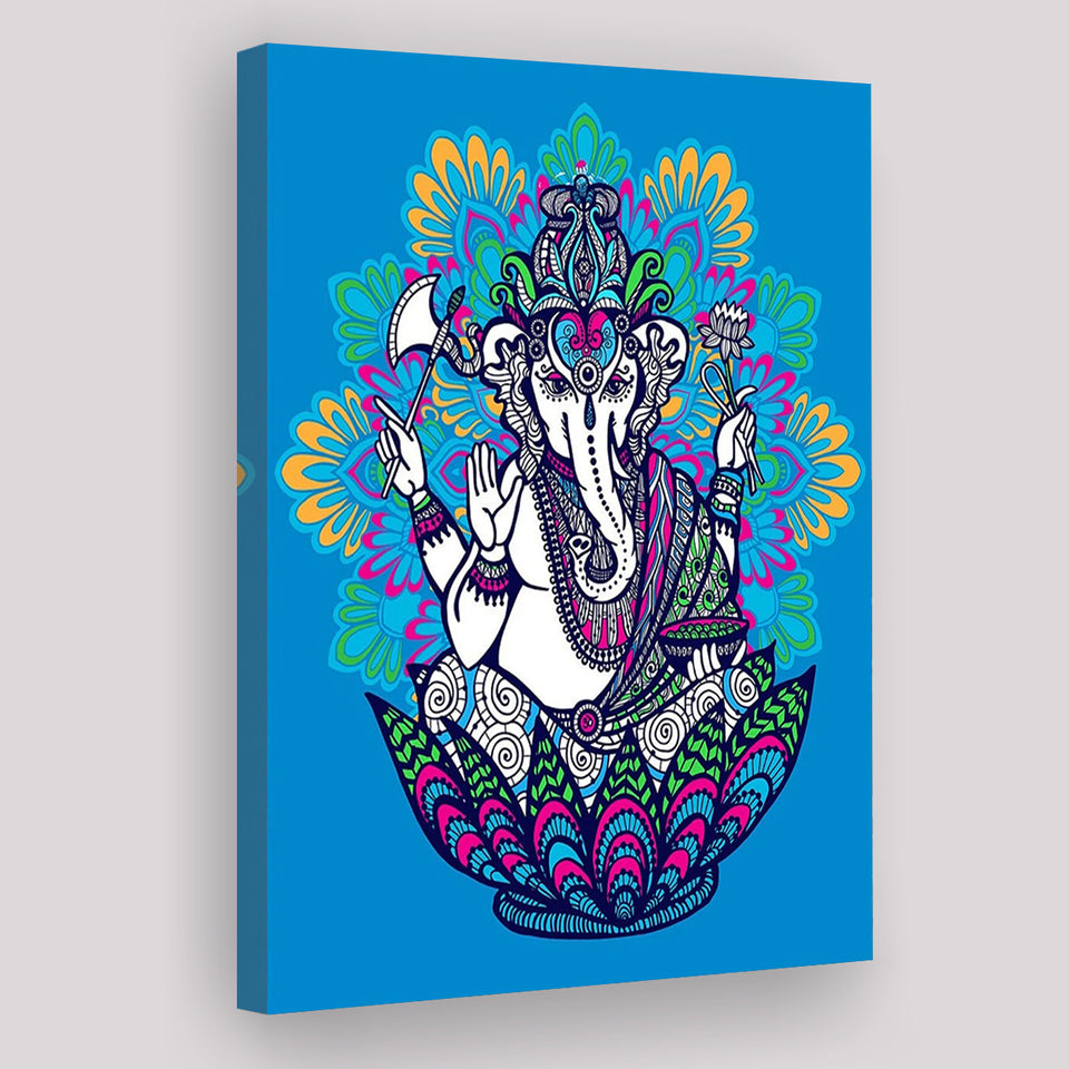 Ganesha Elephant, Diamond Painting Canvas Prints Wall Art Home Decor