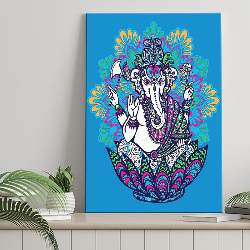 Ganesha Elephant, Diamond Painting Canvas Prints Wall Art Home Decor