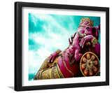 Ganesha India God Pink Elephant Buddha-Art Print, Canvas Art,Framed Art,Plexiglass Cover
