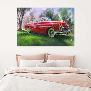 Garth Glazier Arts American Classic Car Paintings Canvas Wall Art - Canvas Prints, Prints For Sale, Painting Canvas,Canvas On Sale