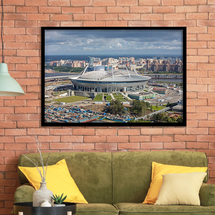 Gazprom Arena, Stadium Canvas, Sport Art, Gift for him,100 Framed Art Prints Wall Art Decor, Framed Picture