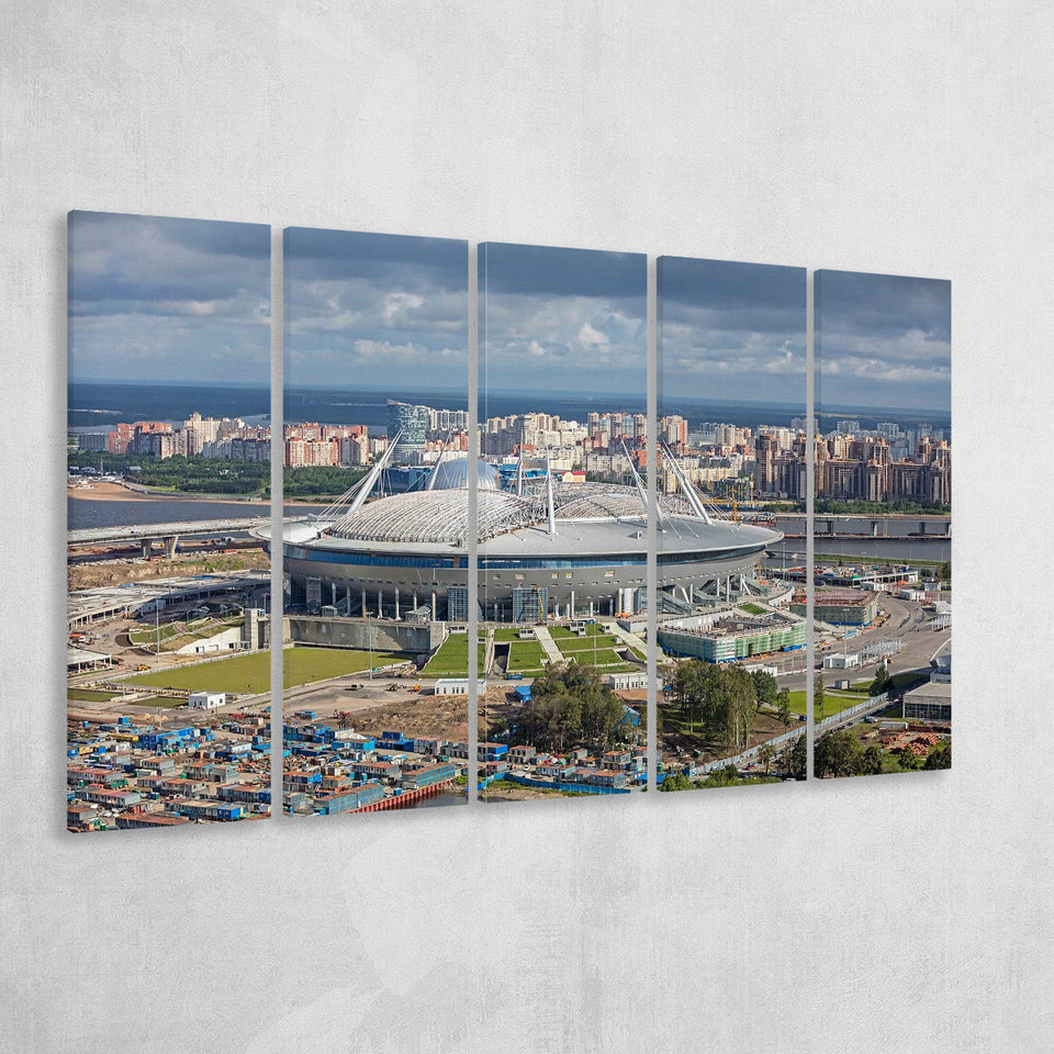 Gazprom Arena, Stadium Canvas, Sport Art, Gift for him,100 Multi Panels B, Canvas Prints Wall Art Decor