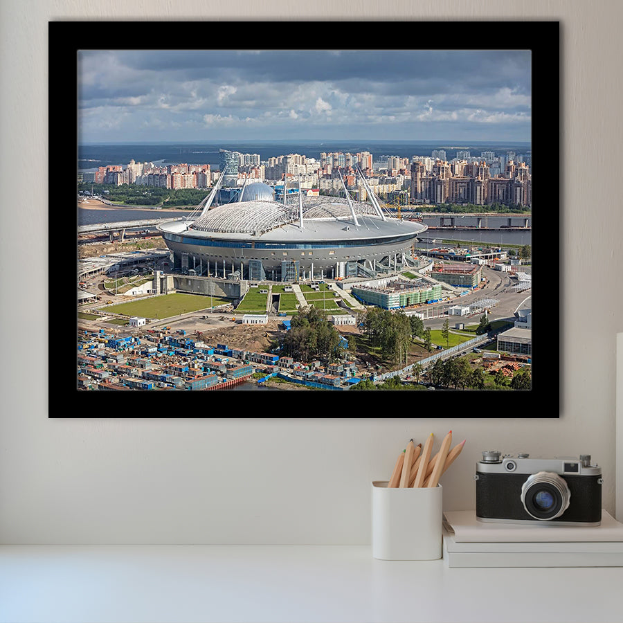Gazprom Arena, Stadium Canvas, Sport Art, Gift for him,100 Framed Art Prints Wall Art Decor, Framed Picture