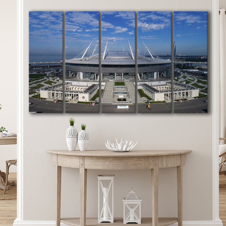 Gazprom Arena, Stadium Canvas, Sport Art, Gift for him, Multi Panels B, Canvas Prints Wall Art Decor
