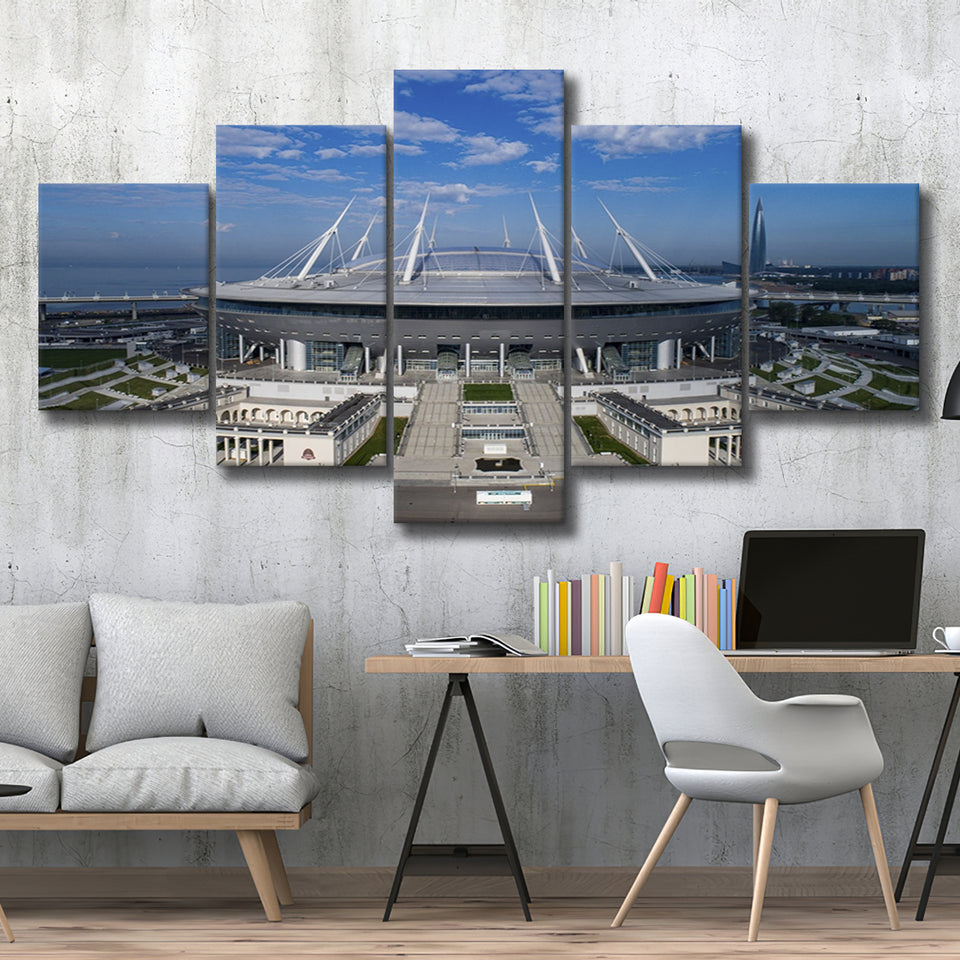 Gazprom Arena, Stadium Canvas, Sport Art, Large Canvas, Multi Panels, Canvas Prints Wall Art Decor
