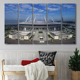 Gazprom Arena, Stadium Canvas, Sport Art, Gift for him, Multi Panels B, Canvas Prints Wall Art Decor