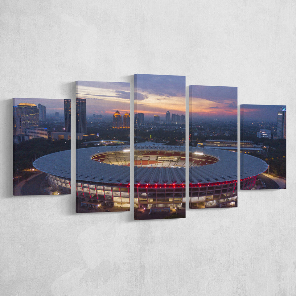 Gelora Bung Karno Main Stadium, Stadium Canvas, Sport Art, Large Canvas, Multi Panels, Canvas Prints Wall Art Decor
