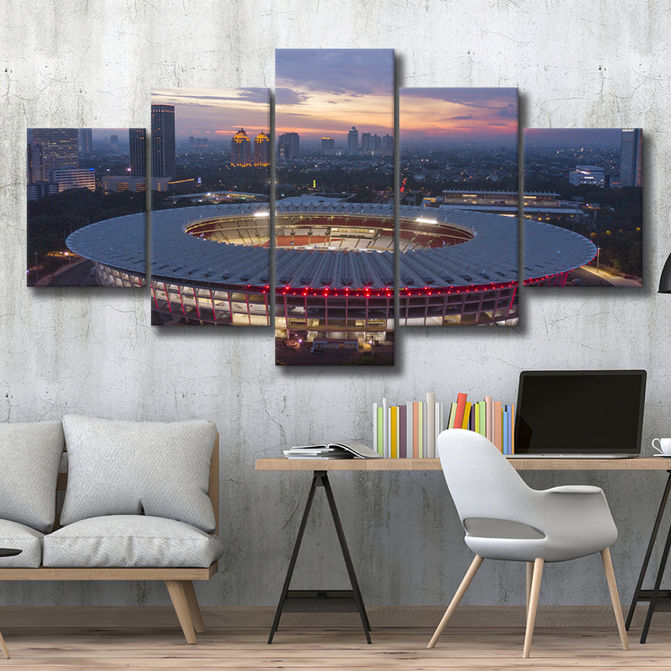 Gelora Bung Karno Main Stadium, Stadium Canvas, Sport Art, Large Canvas, Multi Panels, Canvas Prints Wall Art Decor