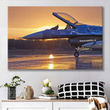 General Dynamics F 16 Fighting Falcon Craft Airplane Canvas Prints Wall Art Decor - Painting Canvas, Art Prints, Ready to Hang