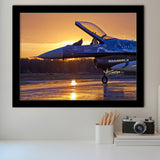 General Dynamics F 16 Fighting Falcon Craft Airplane Framed Art Prints Wall Decor - Painting Art, Framed Picture, Ready to Hang