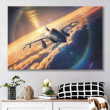 General Dynamics F 16 Fighting Falcon Fly Canvas Prints Wall Art Decor - Painting Canvas, Art Prints, Ready to Hang