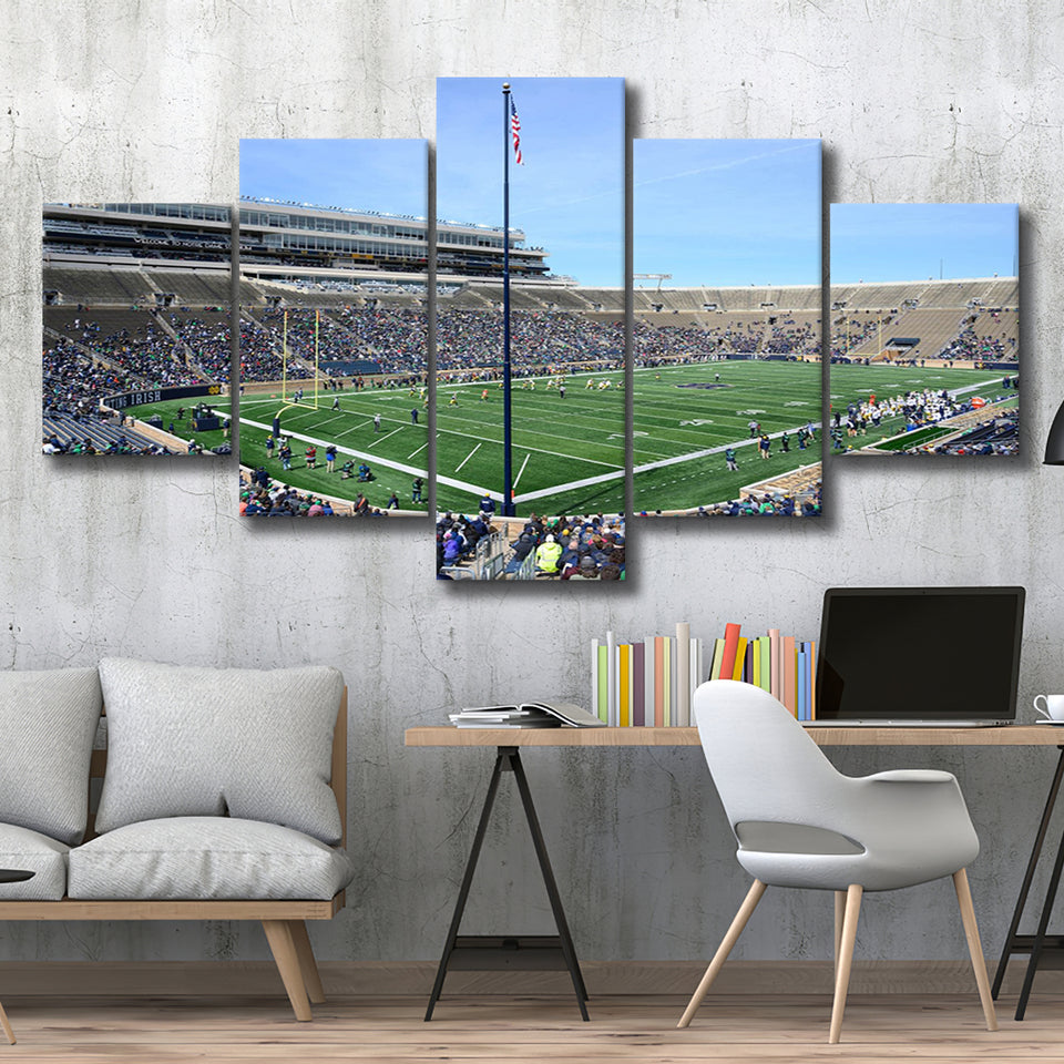Generic Notre Dame Stadium, Stadium Canvas, Sport Art, Large Canvas, Multi Panels, Canvas Prints Wall Art Decor