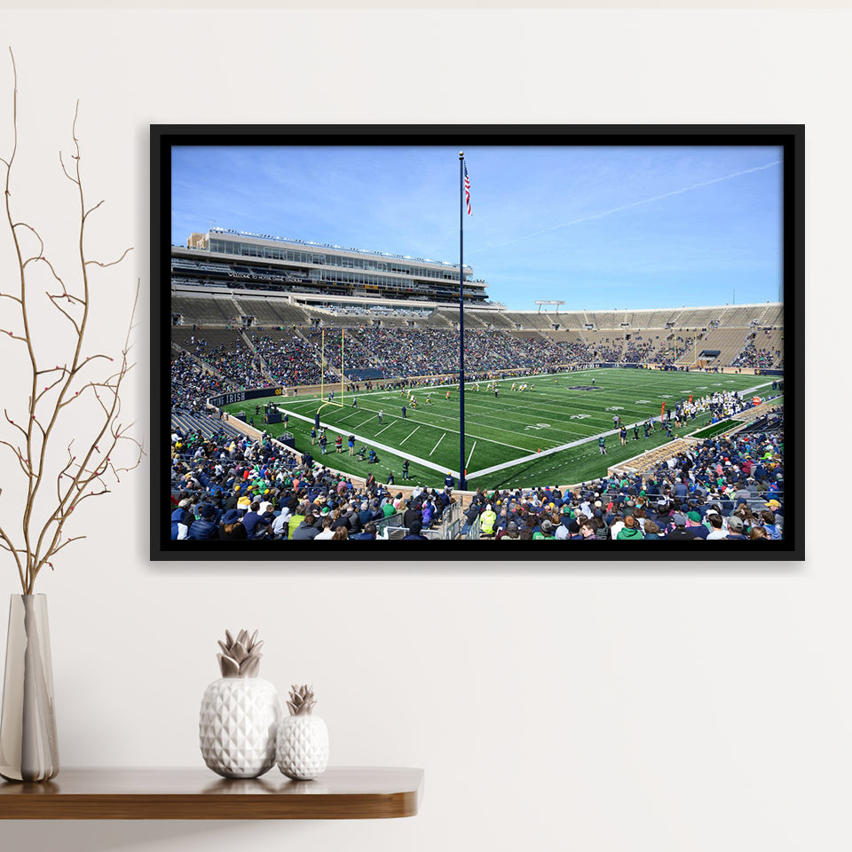 Generic Notre Dame Stadium, Stadium Canvas, Sport Art, Gift for him, Framed Canvas Prints Wall Art Decor, Framed Picture