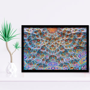 Geometrical Islamic Art Framed Art Prints Wall Decor - Painting Prints, Wall Art, Framed Picture, Black Frame