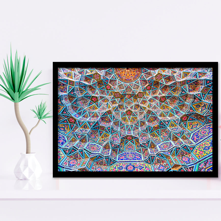 Geometrical Islamic Art Framed Art Prints Wall Decor - Painting Prints, Wall Art, Framed Picture, Black Frame