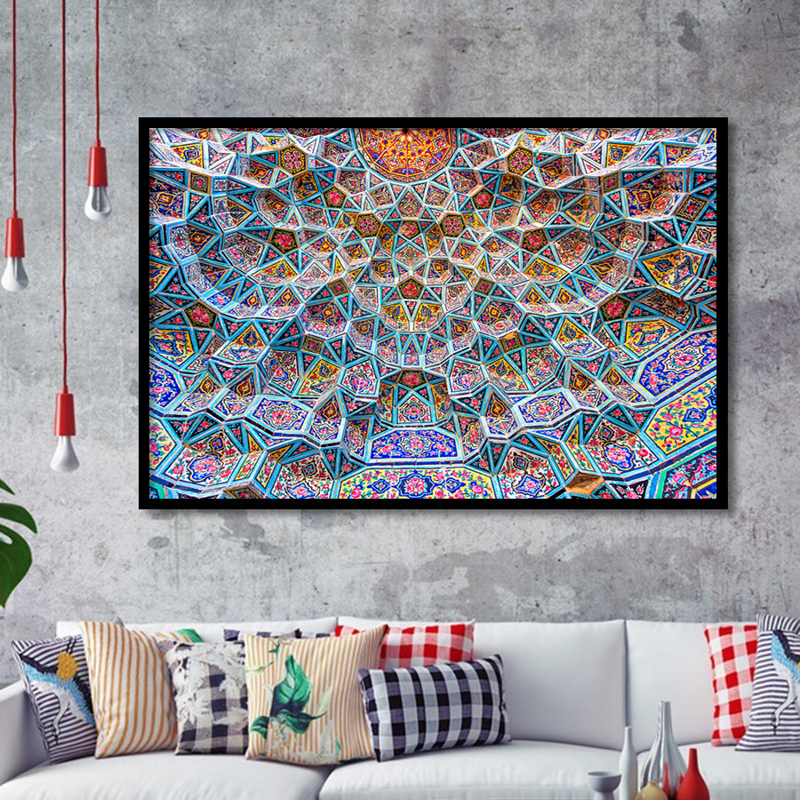 Geometrical Islamic Art Framed Art Prints Wall Decor - Painting Prints, Wall Art, Framed Picture, Black Frame