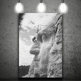 George Washington Mt. Rushmore Black And White Print, Canvas Prints Wall Art Home Decor