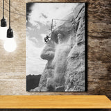 George Washington Mt. Rushmore Black And White Print, Canvas Prints Wall Art Home Decor