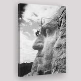 George Washington Mt. Rushmore Black And White Print, Canvas Prints Wall Art Home Decor