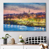 Georgetown skyline on the Potomac River Georgetown Canvas Prints Wall Art Decor - Paiting Canvas, Art Prints, Wall Decor, For Sale