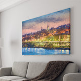 Georgetown skyline on the Potomac River Georgetown Canvas Prints Wall Art Decor - Paiting Canvas, Art Prints, Wall Decor, For Sale