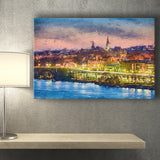 Georgetown skyline on the Potomac River Georgetown Canvas Prints Wall Art Decor - Paiting Canvas, Art Prints, Wall Decor, For Sale