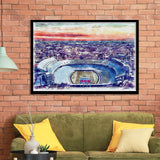 Georgia Bulldogs Sanford Stadium Watercolor, Sport Prints Fan Gift, Framed Art Prints Wall Art Decor