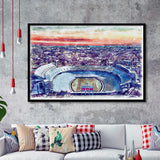 Georgia Bulldogs Sanford Stadium Watercolor, Sport Prints Fan Gift, Framed Art Prints Wall Art Decor