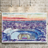 Georgia Bulldogs Sanford Stadium Watercolor, Sport Art Prints Fan Gift, Canvas Prints Wall Art Decor