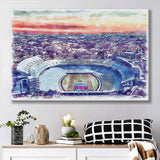 Georgia Bulldogs Sanford Stadium Watercolor, Sport Art Prints Fan Gift, Canvas Prints Wall Art Decor