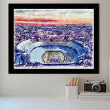 Georgia Bulldogs Sanford Stadium Watercolor, Sport Prints Fan Gift, Framed Art Prints Wall Art Decor