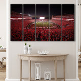 Georgia Bulldogs Stadium Canvas Prints Stadium Sanford Stadium Wall Art,Multi Panels B,Sport Stadium Art Prints, Fan Gift