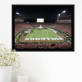 Georgia Bulldogs Stadium Framed Canvas Prints Sanford Stadium Wall Art American,Sport Stadium Art Prints, Fan Gift