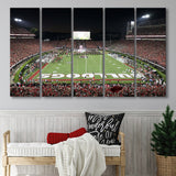 Georgia Bulldogs Stadium Canvas Prints Sanford Stadium Wall Art American,Multi Panels B,Sport Stadium Art Prints, Fan Gift
