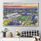 Georgia Southern Eagles Paulson Stadium Watercolor, Sport Art Prints Fan Gift, Canvas Prints Wall Art Decor