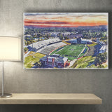 Georgia Southern Eagles Paulson Stadium Watercolor, Sport Art Prints Fan Gift, Canvas Prints Wall Art Decor