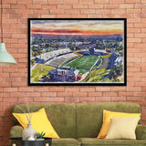 Georgia Southern Eagles Paulson Stadium Watercolor, Sport Prints Fan Gift, Framed Art Prints Wall Art Decor