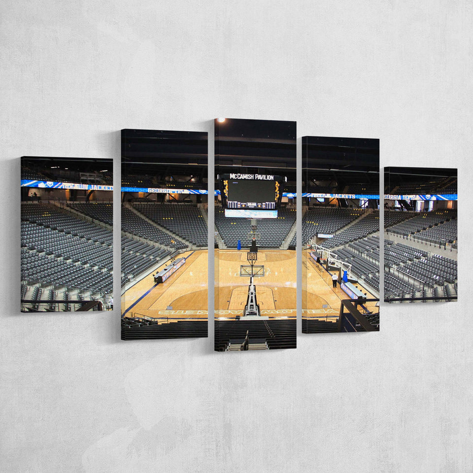 Georgia Tech Yellow Jackets Wall Art Camish Pavilion,Multi Panels,Sport Stadium Art Prints, Fan Gift