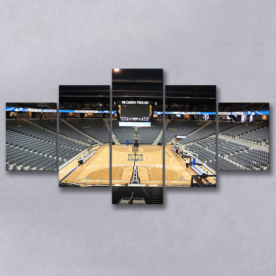 Georgia Tech Yellow Jackets Wall Art Camish Pavilion,Multi Panels,Sport Stadium Art Prints, Fan Gift