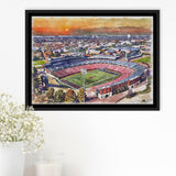 Gerald J Ford Stadium Southern Methodist Football Stadium Watercolor, Sport Art Prints Fan Gift, Framed Canvas Prints Wall Art Decor