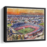 Gerald J Ford Stadium Southern Methodist Football Stadium Watercolor, Sport Art Prints Fan Gift, Framed Canvas Prints Wall Art Decor