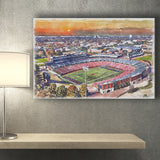 Gerald J Ford Stadium Southern Methodist Football Stadium Watercolor, Sport Art Prints Fan Gift, Canvas Prints Wall Art Decor
