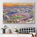 Gerald J Ford Stadium Southern Methodist Football Stadium Watercolor, Sport Art Prints Fan Gift, Canvas Prints Wall Art Decor